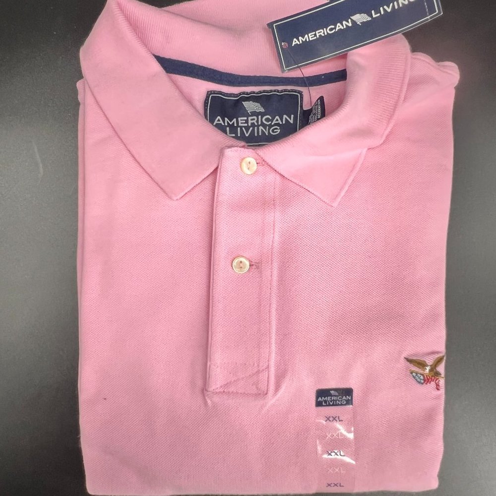 NWT American Living Men's Pink Polo